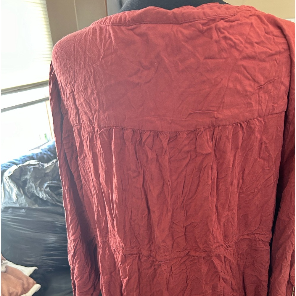 Torrid Rust Color Drawstring Dress - Picture 2 of 4